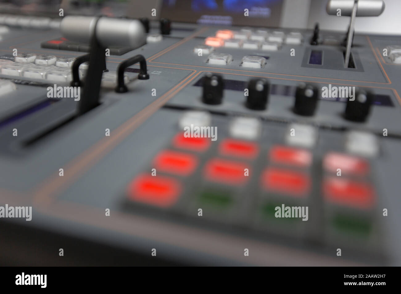 Broadcast studio video and audio switcher mixer Stock Photo Alamy