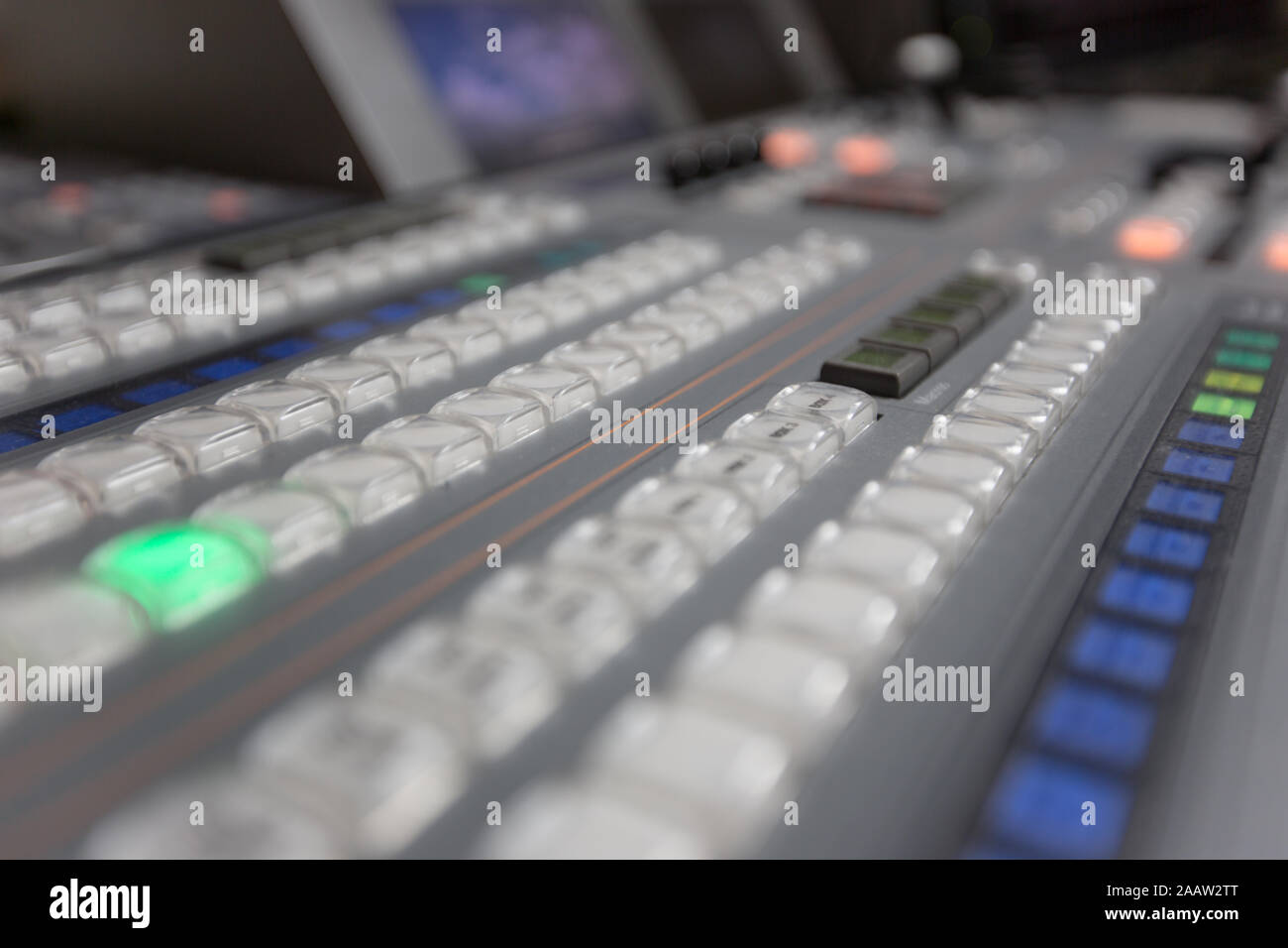 Broadcast studio video and audio switcher mixer Stock Photo Alamy