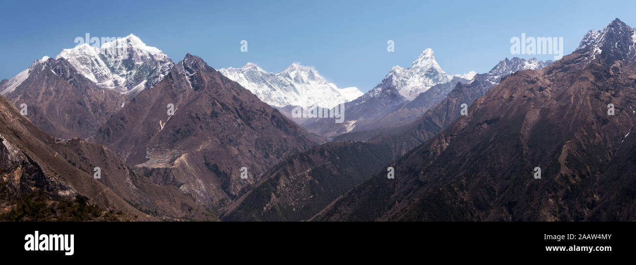 Khumjung, Himalayas, Solo Khumbu, Nepal Stock Photo