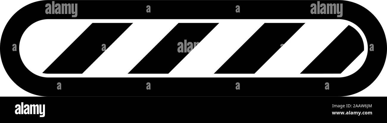 Loading bar of progress status icon black color vector illustration ...