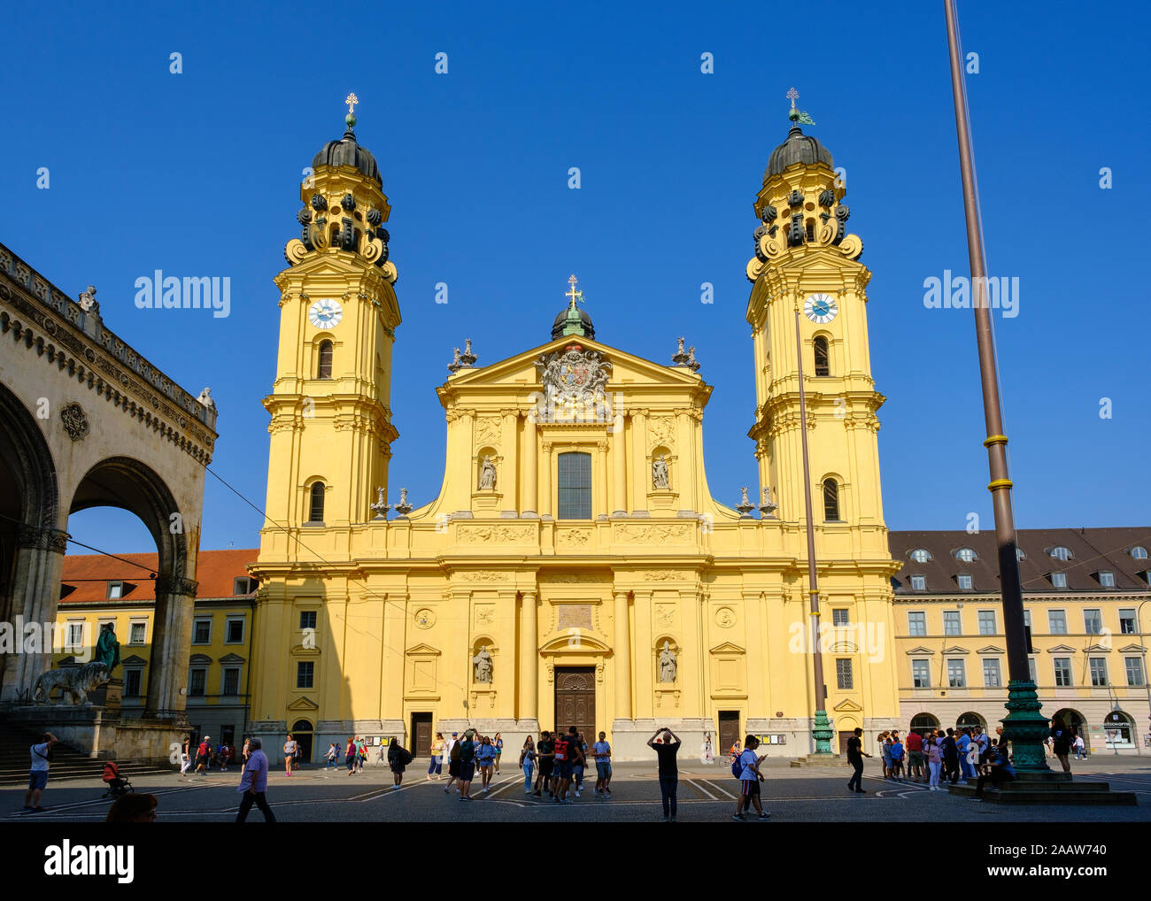 Germany, Bavaria, Upper Bavaria, Munich, Altstadt, facade of Theatine church Stock Photo