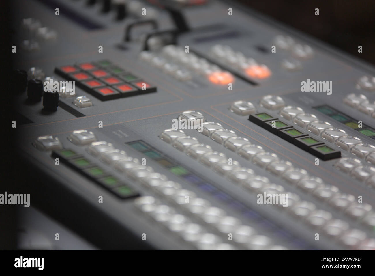 Broadcast studio video and audio switcher mixer Stock Photo Alamy