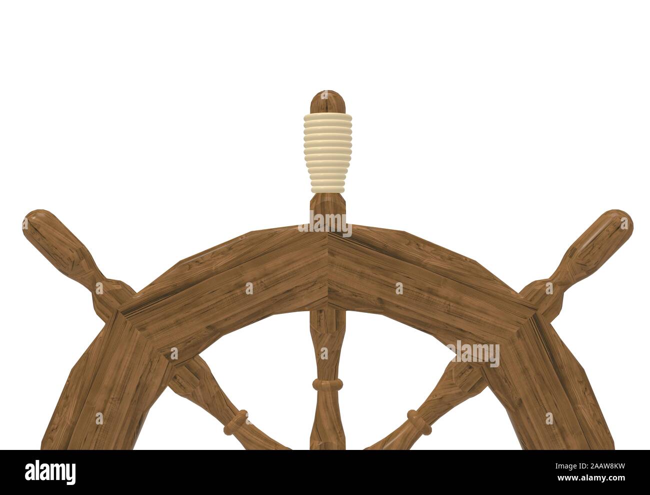 Wood steering wheel 3D Rendering Stock Photo - Alamy