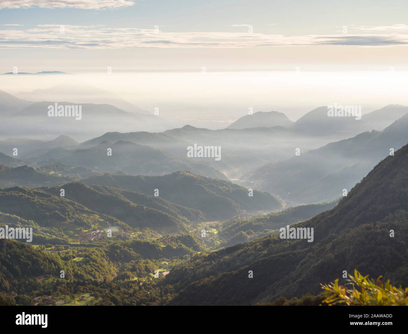 View over Recoaro Terme, Veneto, Italy Stock Photo