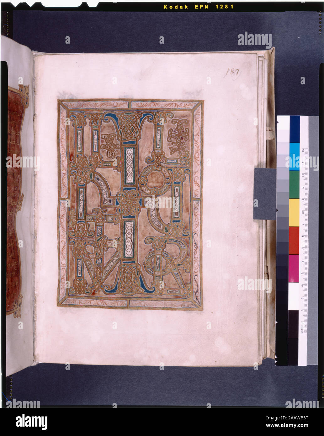 Elaborate Initials In Gold Green Blue And Purple On Purple Background In Gold And Purple Frame Listed In De Ricci Seymour Census Of Medieval And Renaissance Manuscripts In The United States And