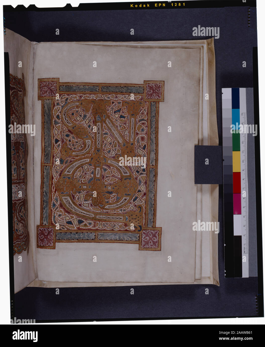 Elaborate Text Page In Gold Purple And Green Dns Listed In De Ricci Seymour Census Of Medieval And Renaissance Manuscripts In The United States And Canada New York N Y H W Wilson 1935