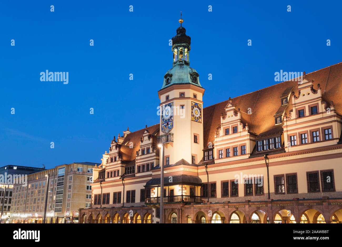 Leipzig old town hall clock tower hi-res stock photography and images ...