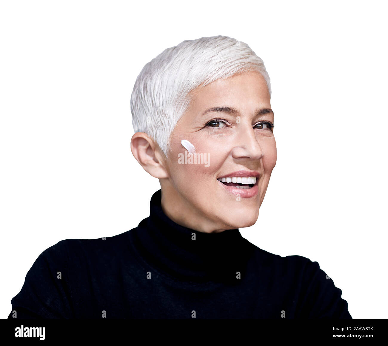 Black mature woman skin face hi-res stock photography and images - Alamy
