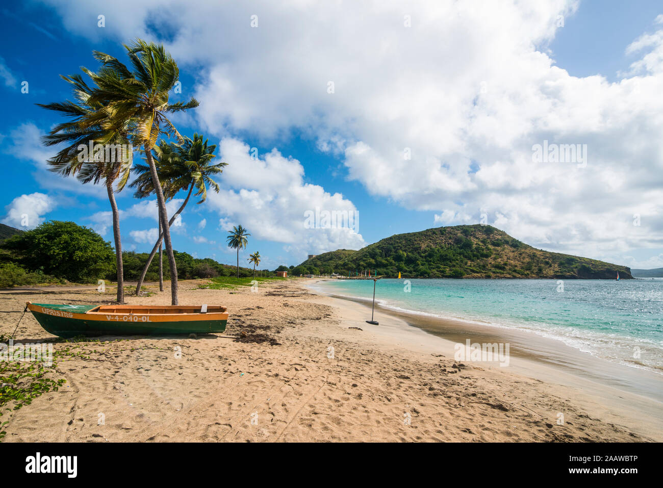 Idyllic view of Cockleshell bay, St. Kitts and Nevis, Caribbean Stock Photo