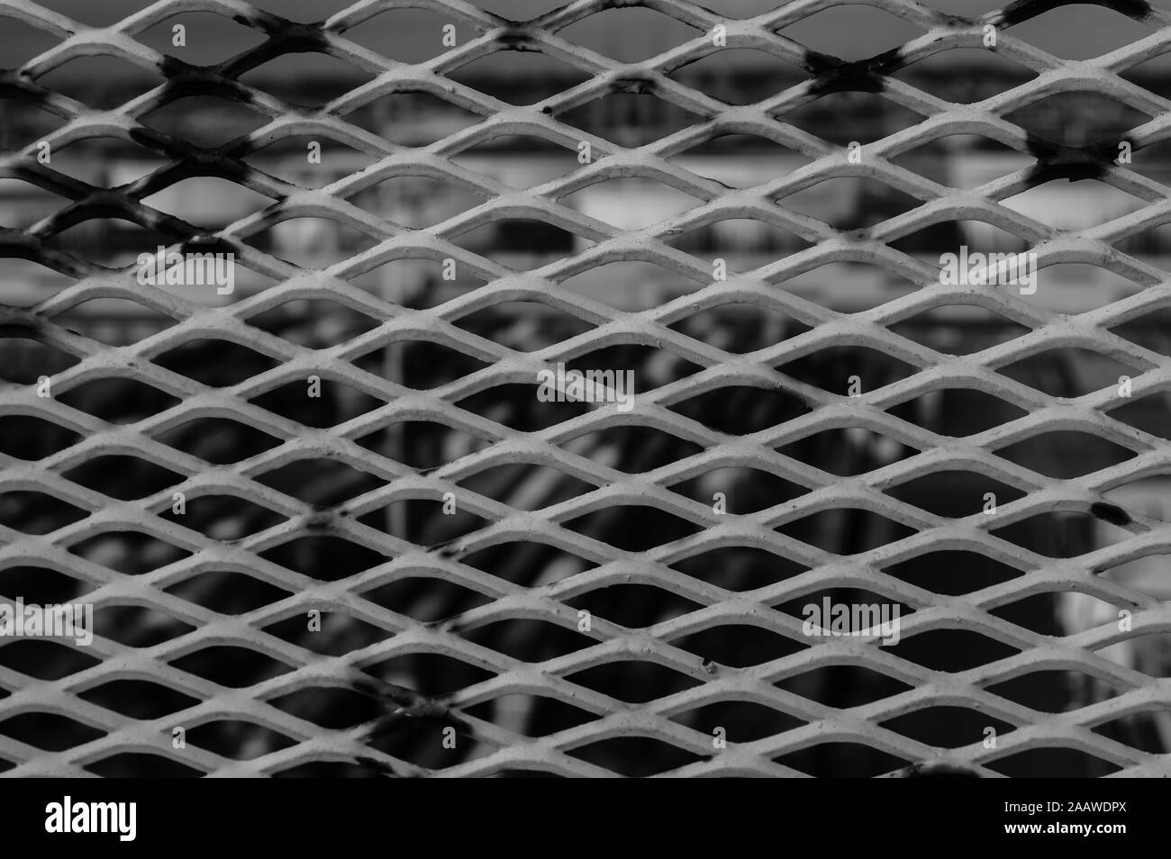 Closeup perforated metal texture Black and White Stock Photos & Images ...