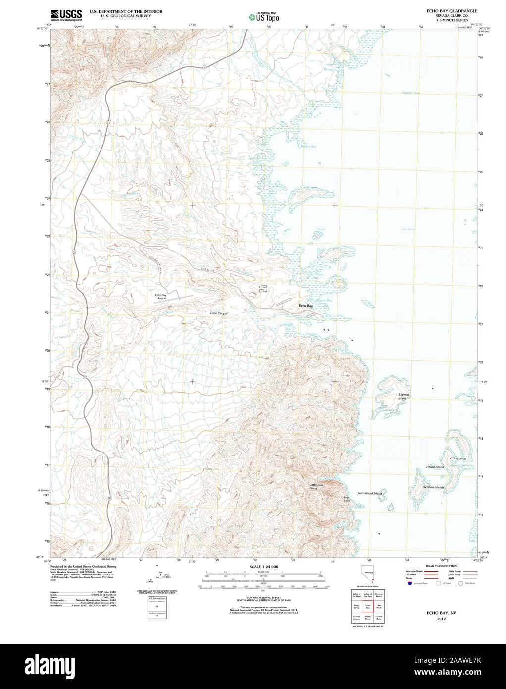 Map of echo bay Cut Out Stock Images & Pictures Alamy