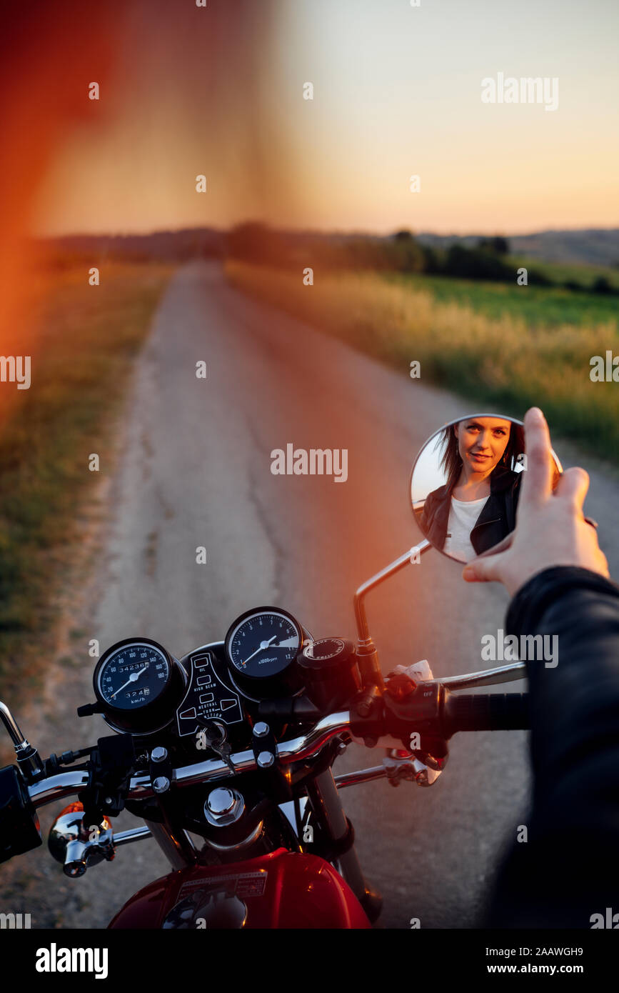 Hand adjusting mirror hi-res stock photography and images - Alamy