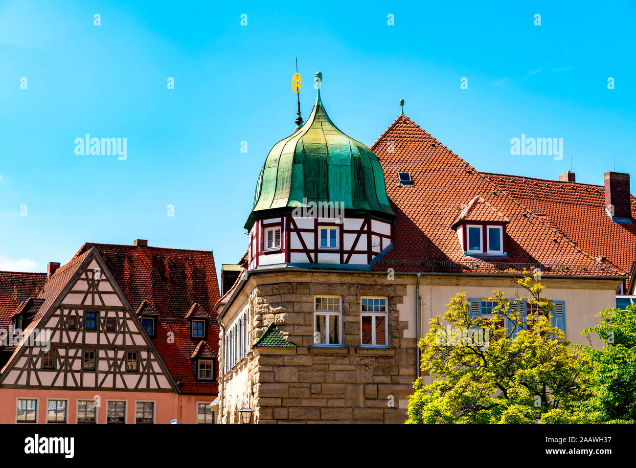 Exterior of historic buildings at Weissenburg, Bavaria, Germany Stock Photo