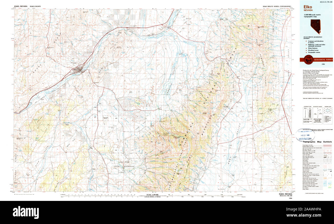 Map of elko hires stock photography and images Alamy
