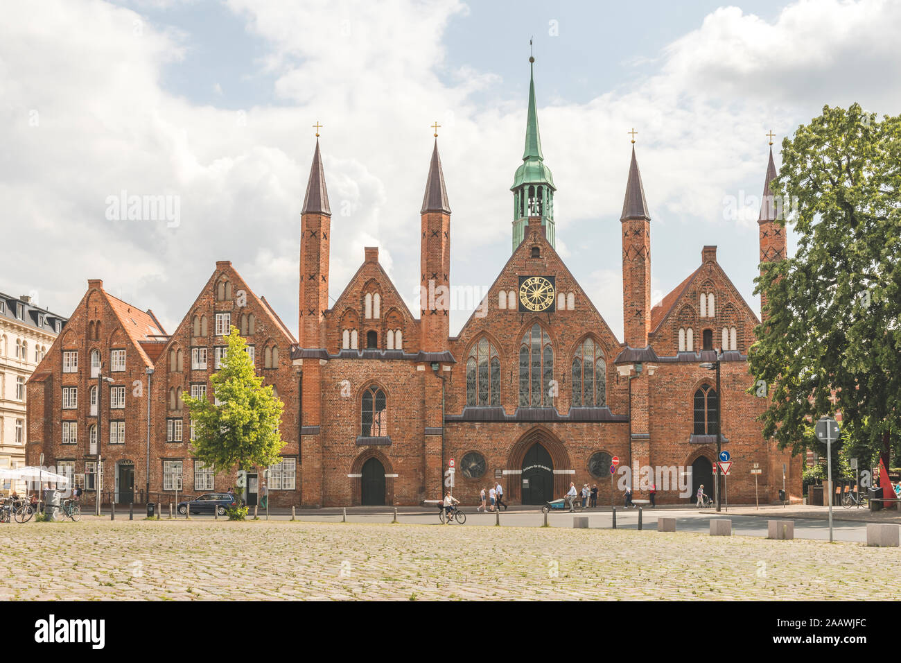Portal of Holy Spirit Hospital in in Lübeck, Germany Stock Photo