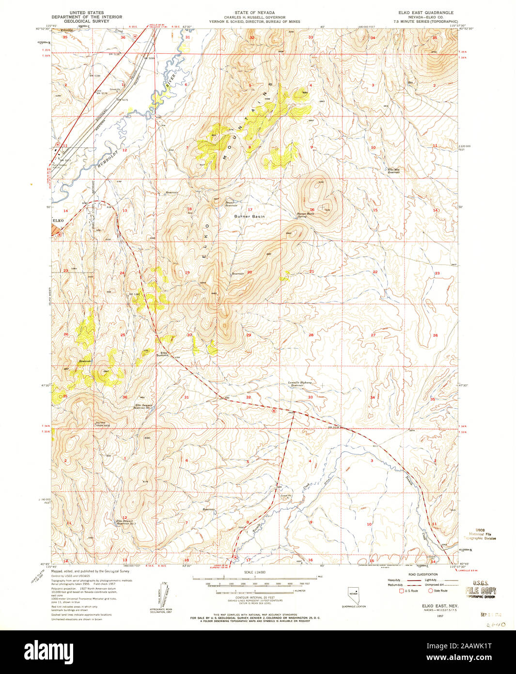 Map of elko hires stock photography and images Alamy