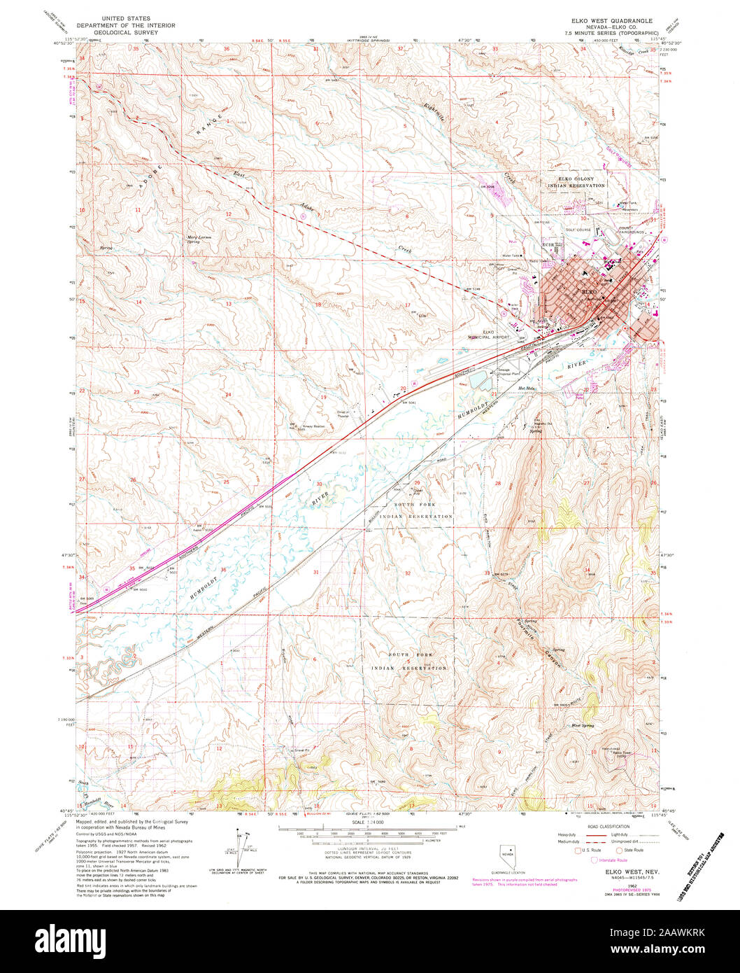 Map of elko hires stock photography and images Alamy