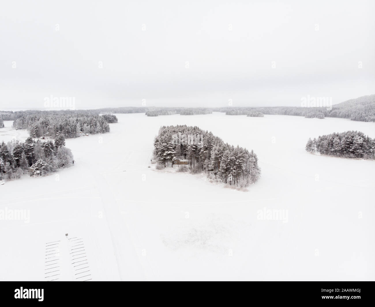 Aerial view of winter landscape hi-res stock photography and images - Alamy