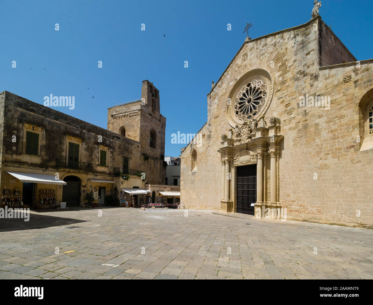 Italy, Salo, Entrance of Church of Santa Maria Annunziata Stock Photo