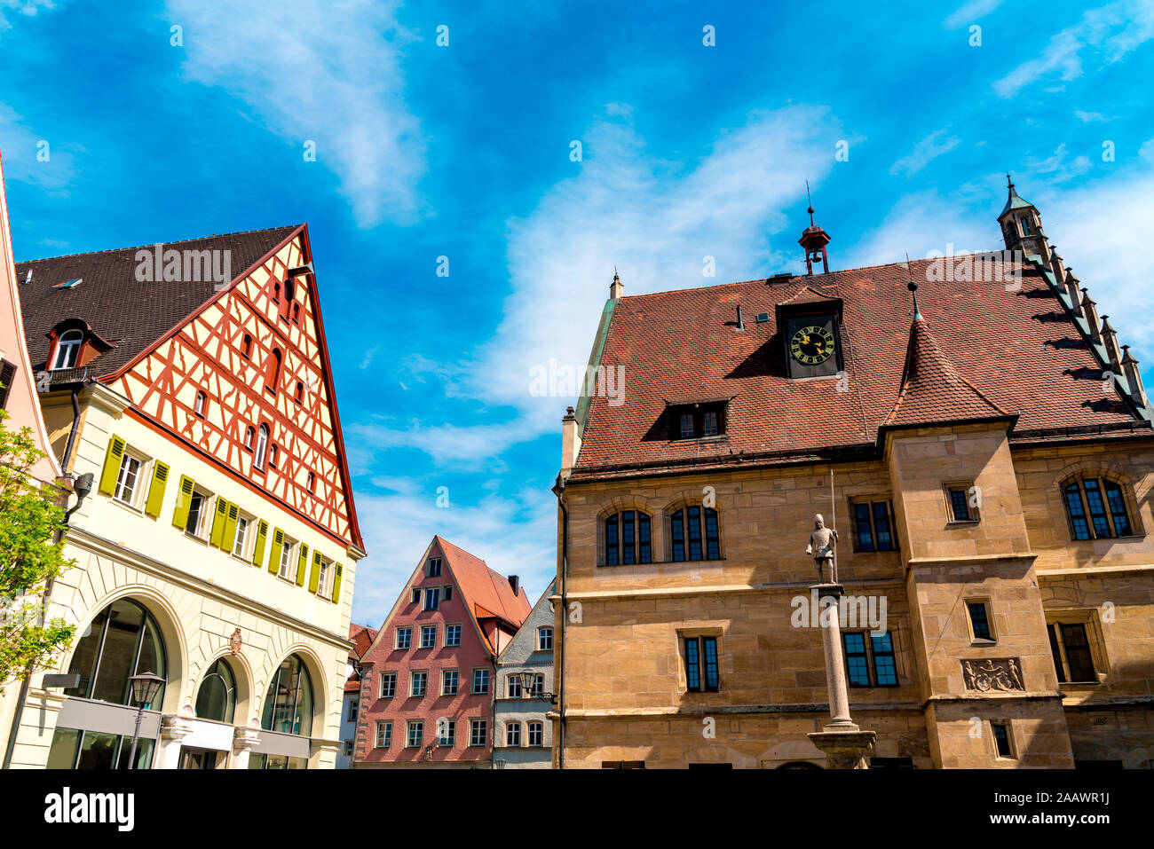 Exterior of historic buildings against sky in Weissenburg, Bavaria, Germany Stock Photo