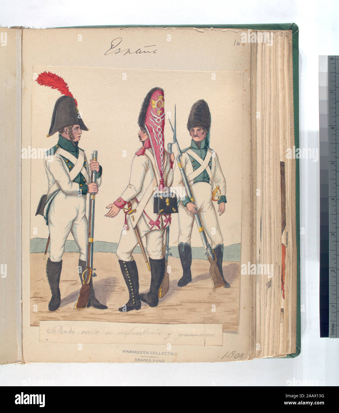 España, soldado raso de infanteria y granaderos Draper Fund; España ...