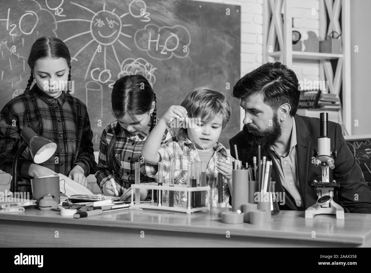 School chemistry laboratory. back to school. Science and education