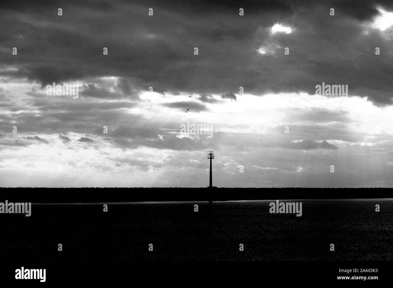 Dark ominous grey storm clouds. Dramatic sky Stock Photo - Alamy