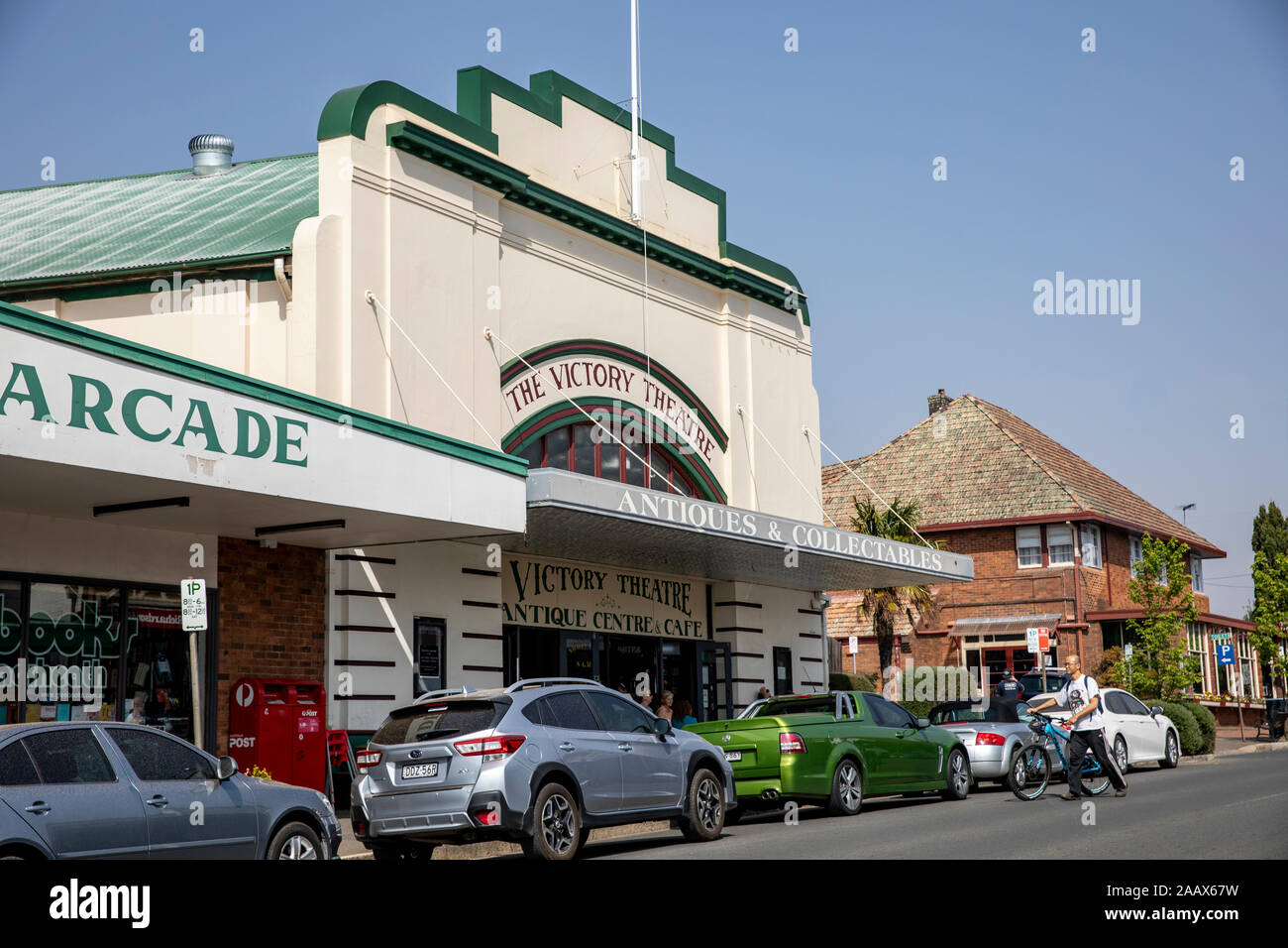 Blackheath village in the Blue mountains with Victory theatre, cafe and antiques centre,New South Wales,Australia Stock Photo