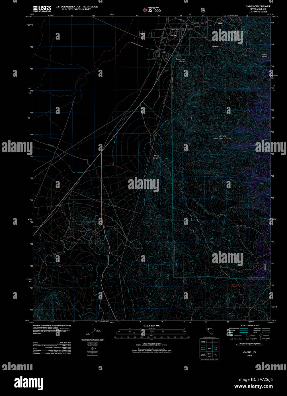 Gabbs map hires stock photography and images Alamy