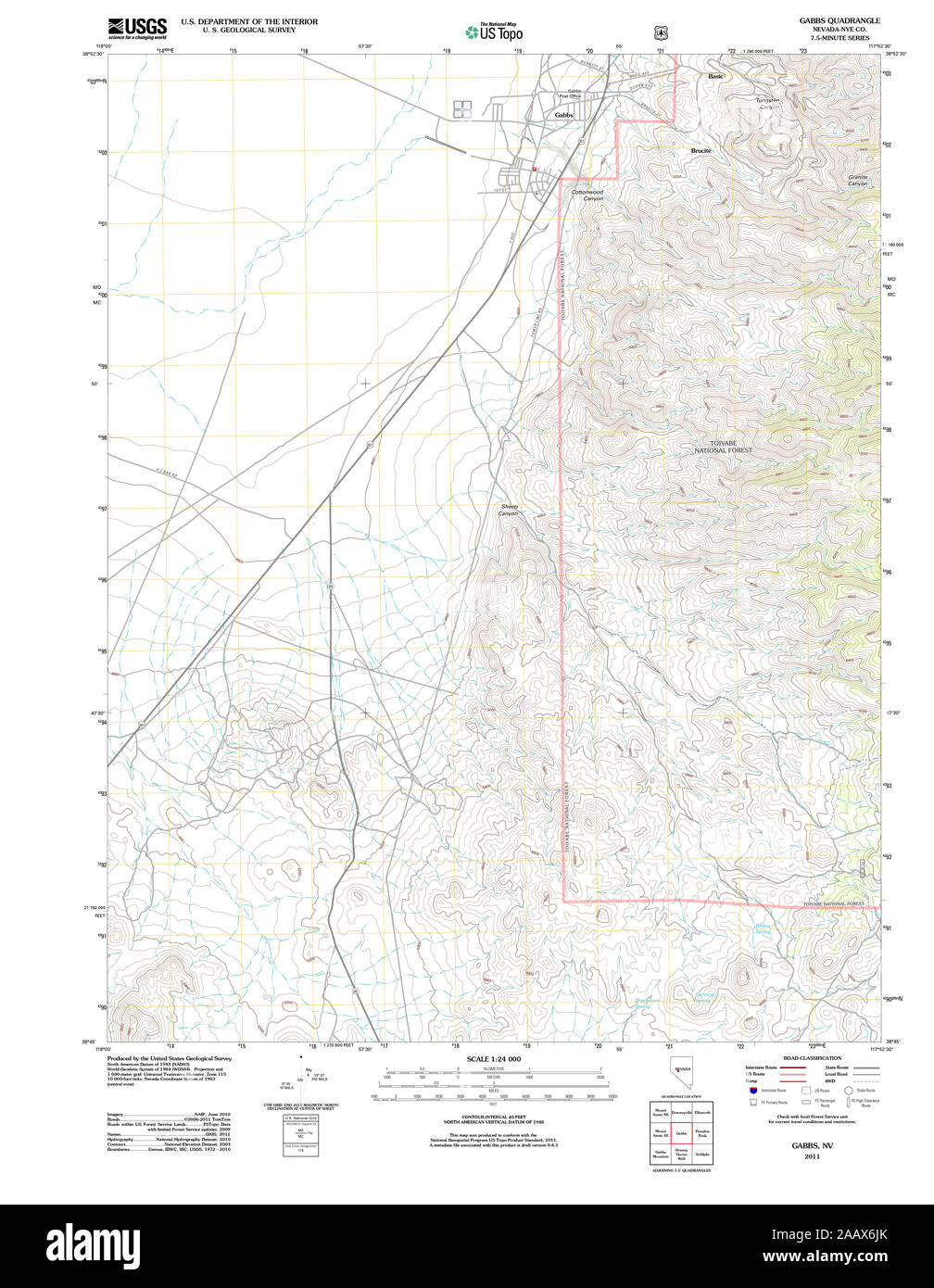 Gabbs map hires stock photography and images Alamy