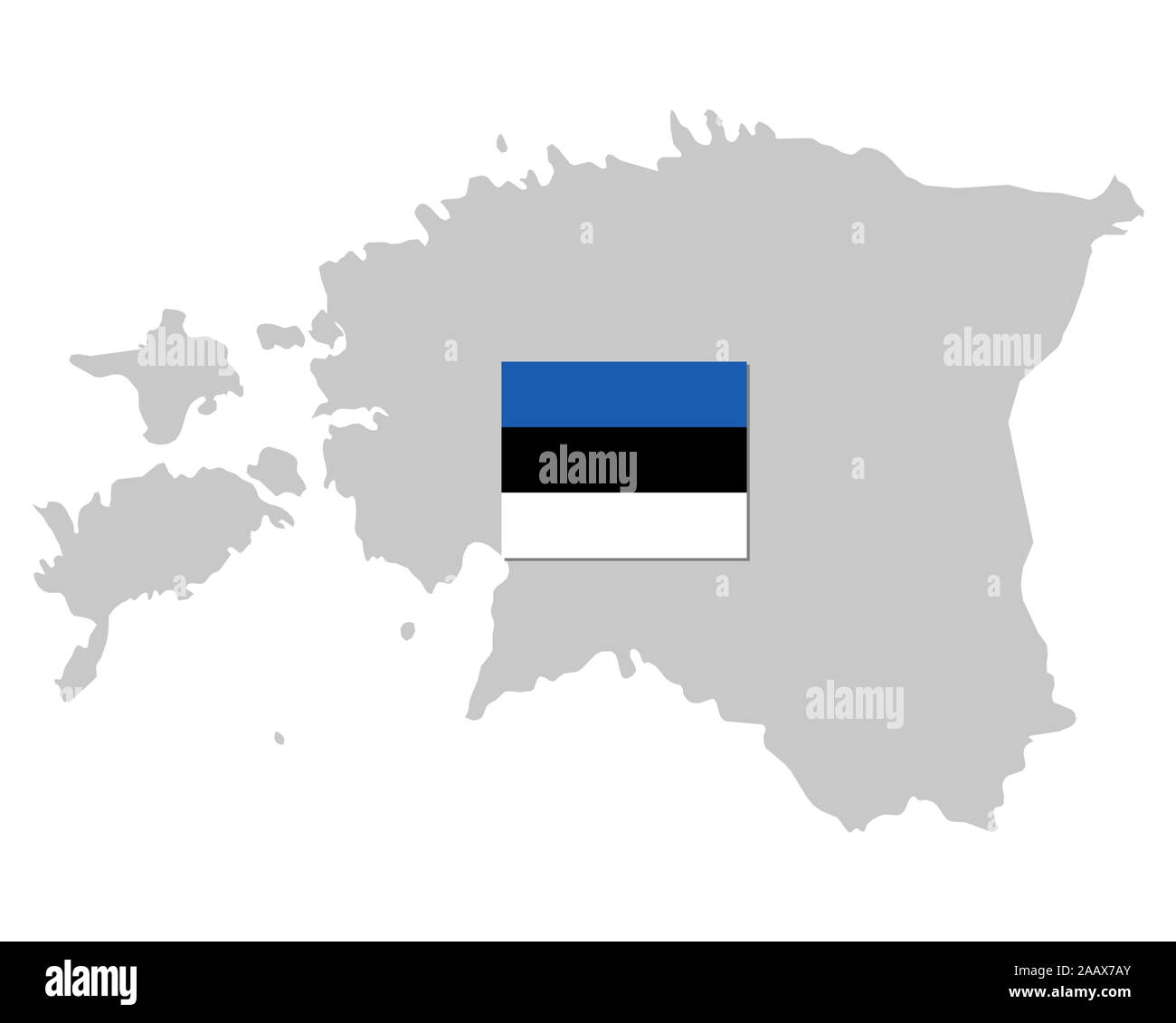 Flag and map of Estonia Stock Photo - Alamy