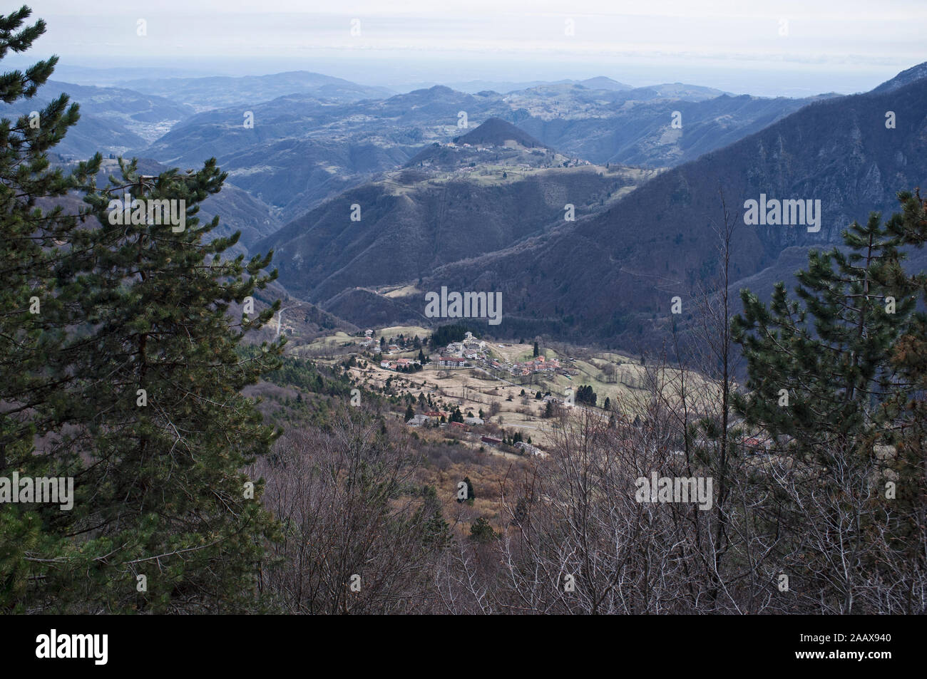 view of Campotamaso of Valdagno, a small village in the province of Vicenza Stock Photo