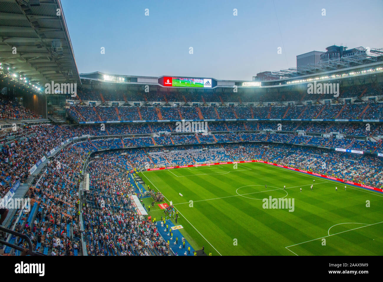 Santiago Bernabeu stadium before a football match. Madrid, Spain Stock  Photo - Alamy