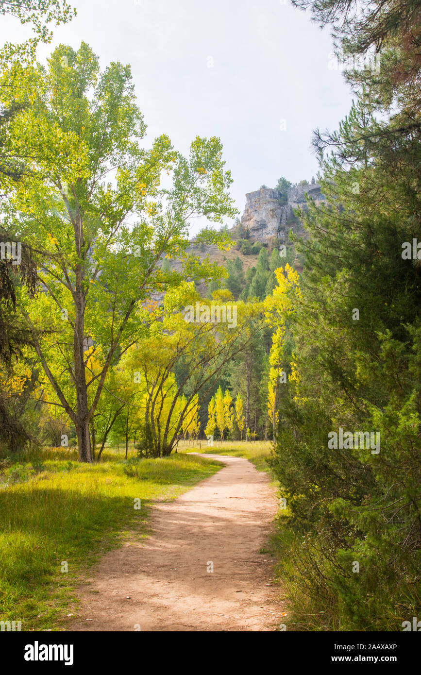 River way. Cañon del Rio Lobos Nature Reserve, Soria province, Castilla Leon, Spain. Stock Photo