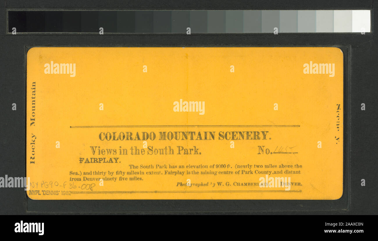 Fairplay, South Park Fairplay, South Park.; Fairplay, South Park Stock