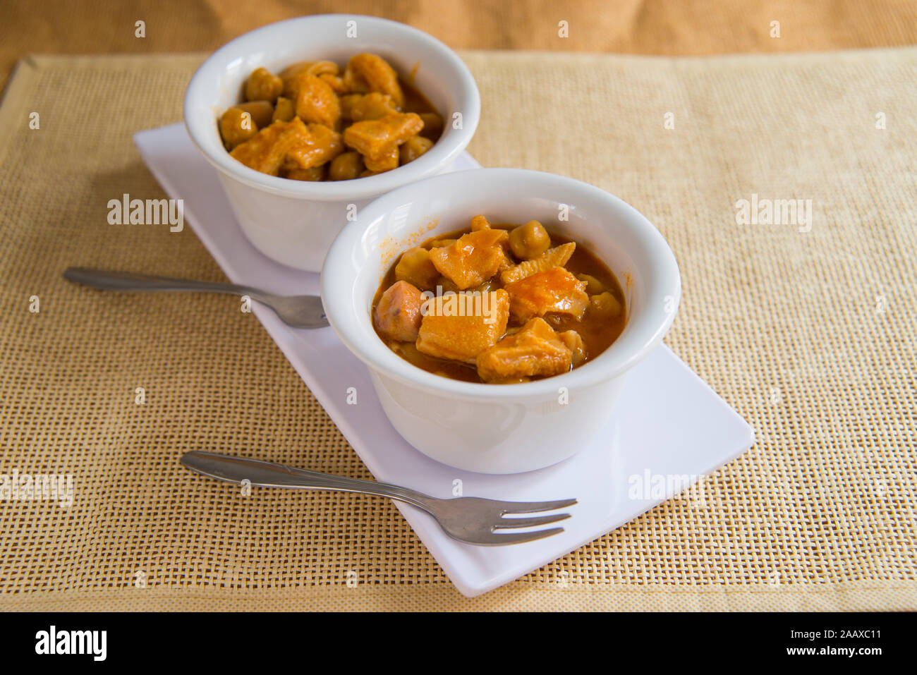 Callos a la madrileña serving. Madrid, Spain. Stock Photo