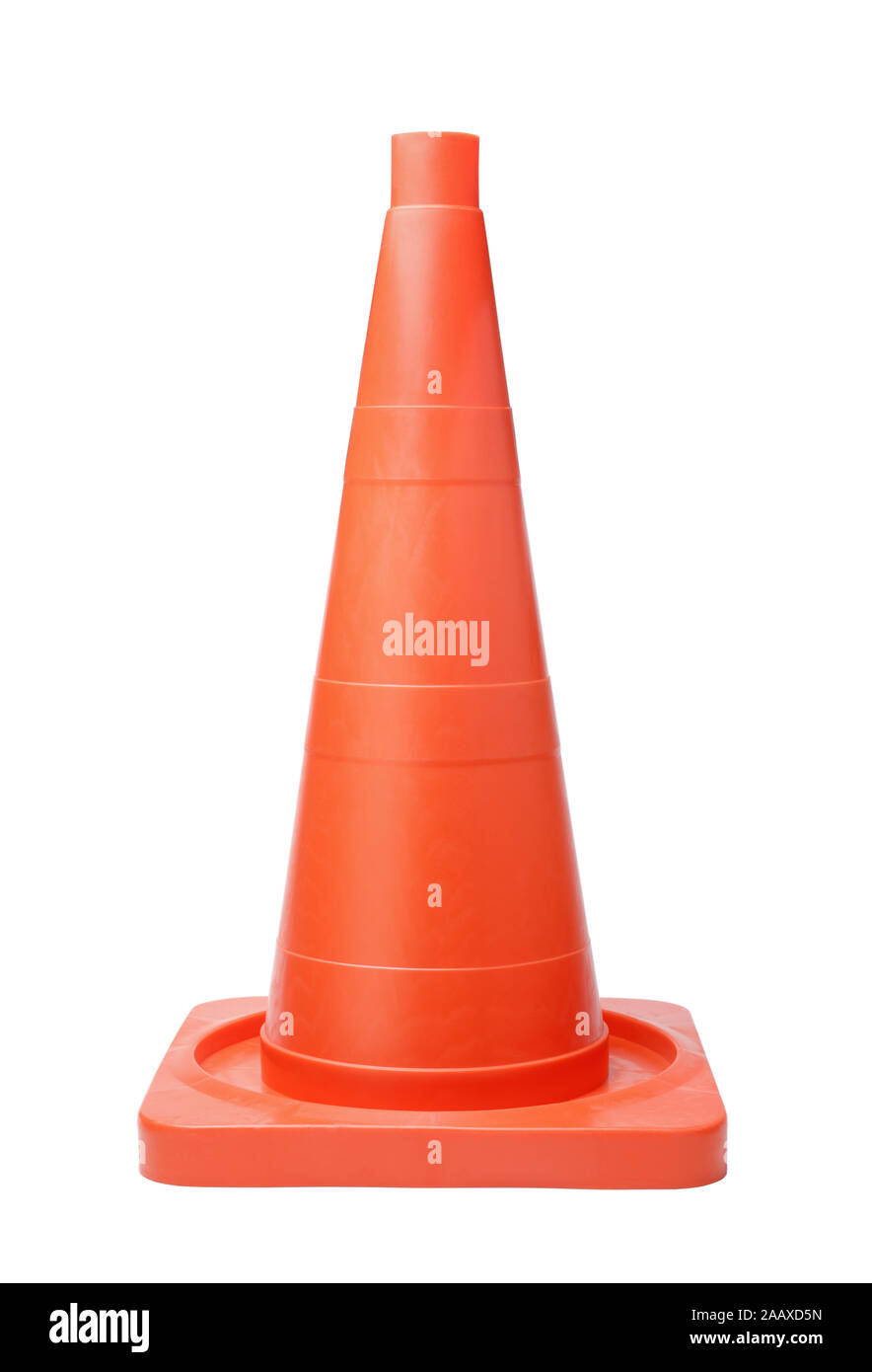 Orange trafic cone isolated on white background Stock Photo