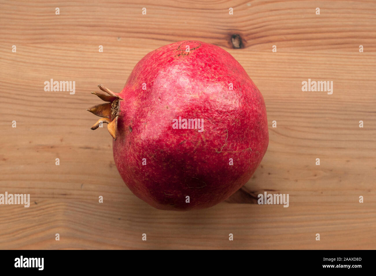 Close up of a pomegranate fruit (Punica granatum). Stock Photo