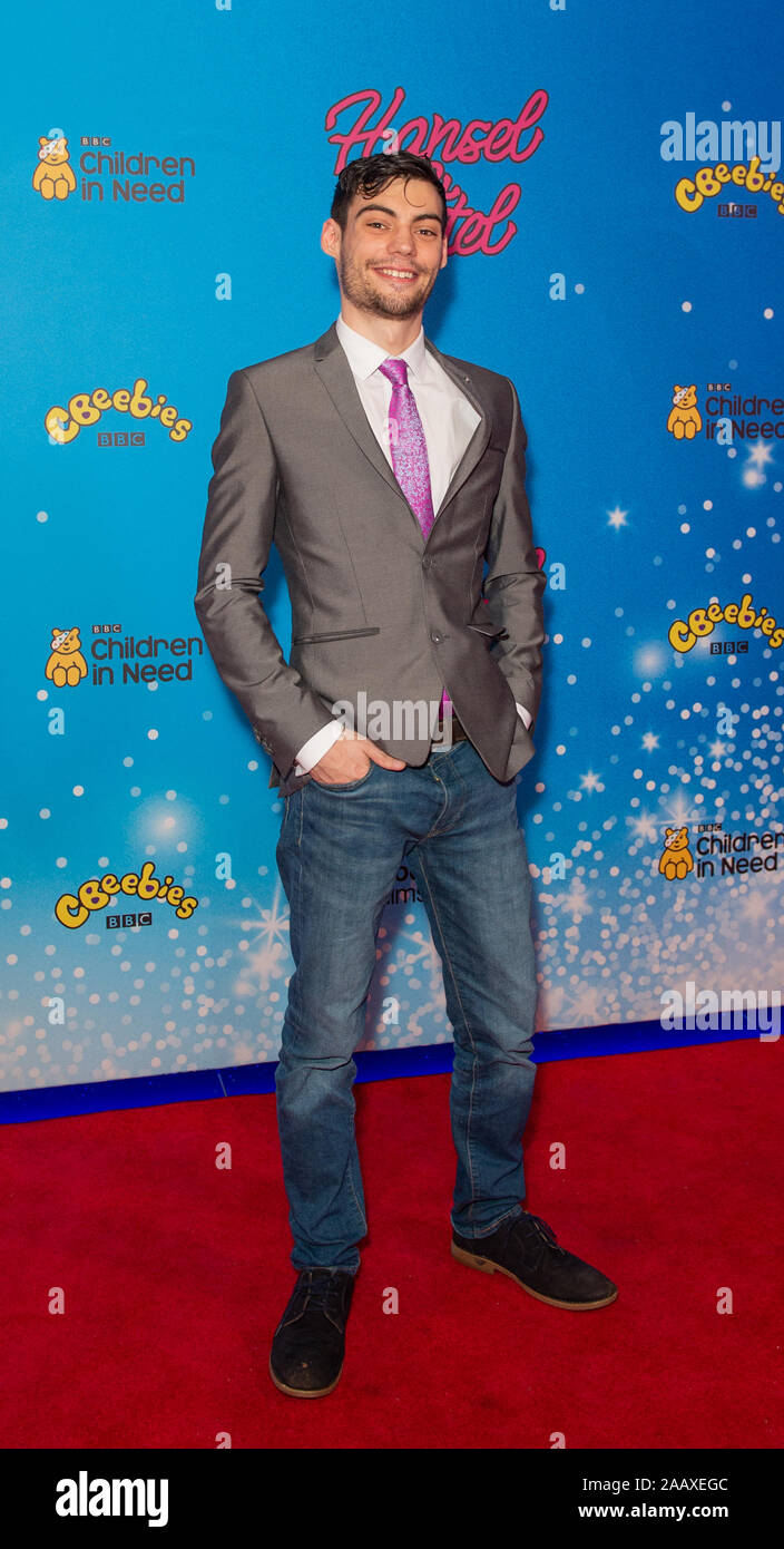 London, UK. 24 November 2019. Josh Haynes attends the Cbeebies Christmas Show: Hansel & Gretel UK Premiere held at Cineworld, Leicester Square. Credit: Peter Manning/Alamy Live News Stock Photo