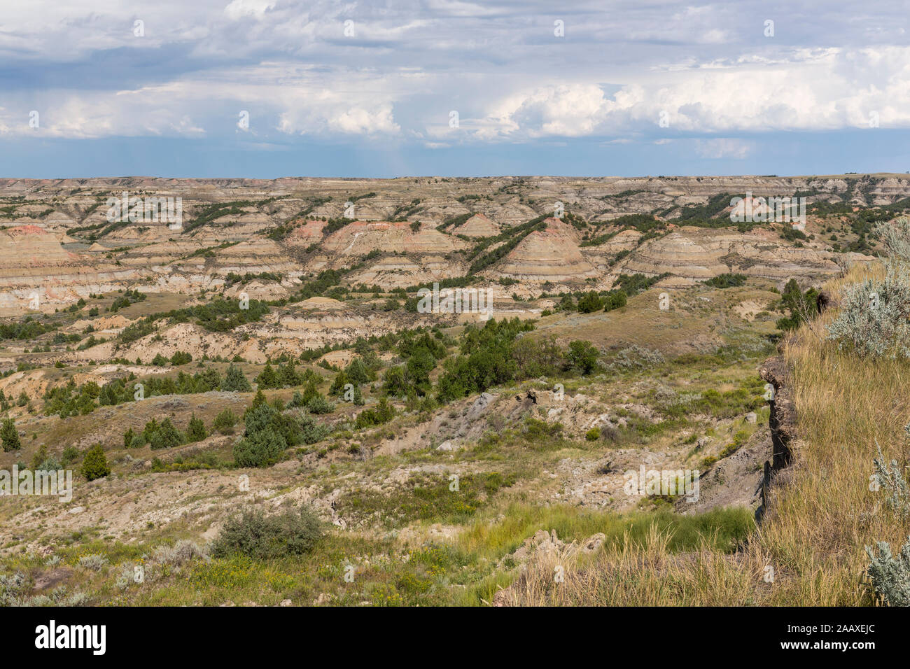 Scenic Badlands Landscape of North Dakota Stock Photo Alamy