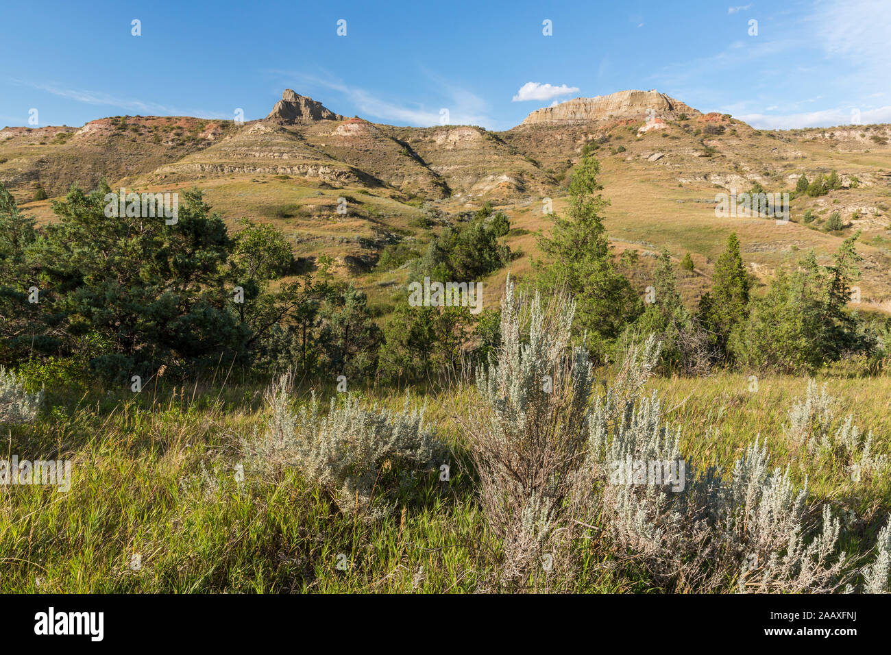 Scenic Badlands Landscape of North Dakota Stock Photo Alamy