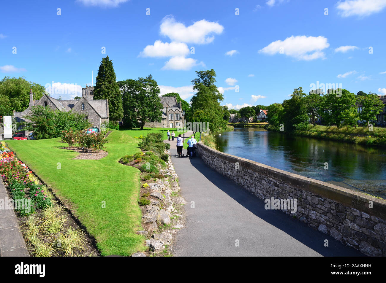 Riverside walk, Kendal, Cumbria Stock Photo Alamy