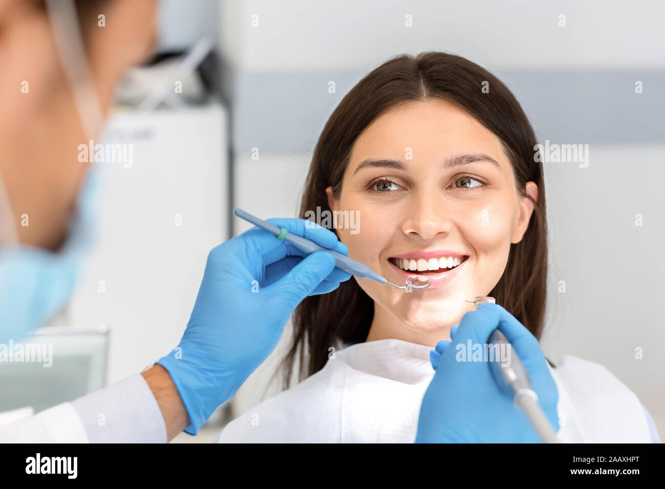 Dentist during treatment hires stock photography and images Alamy