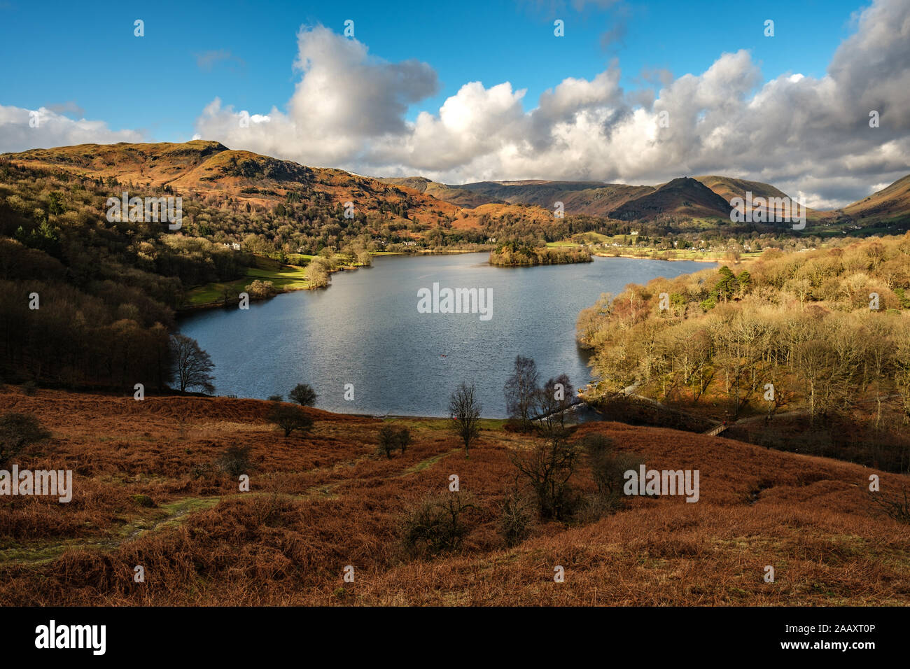 Grasmere from Loughrigg Fell in the English Lake District Stock Photo