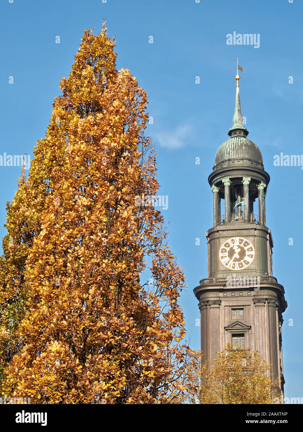 Hamburg germany church aerial hi-res stock photography and images - Alamy