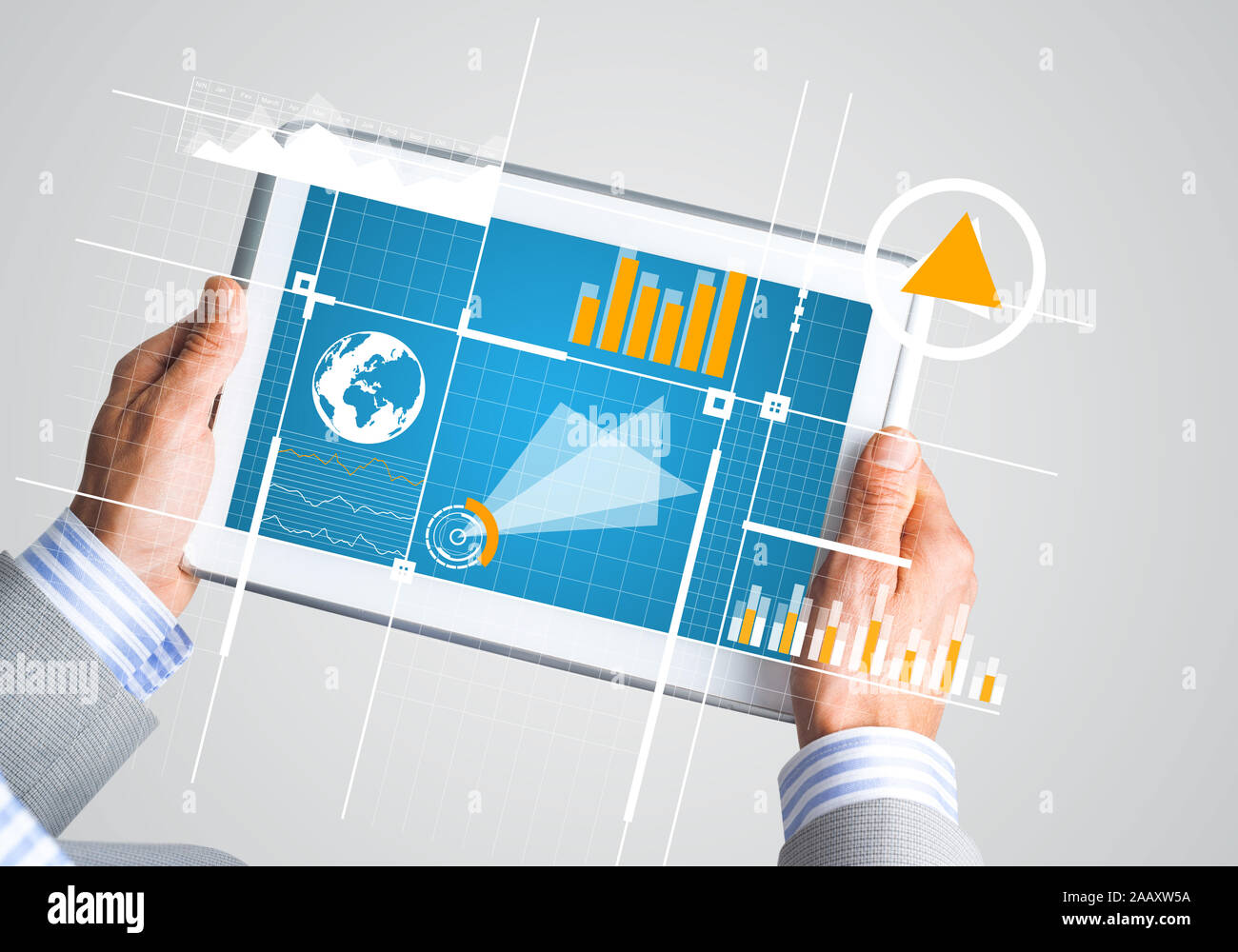 Interface of mobile application with charts and financial data Stock ...