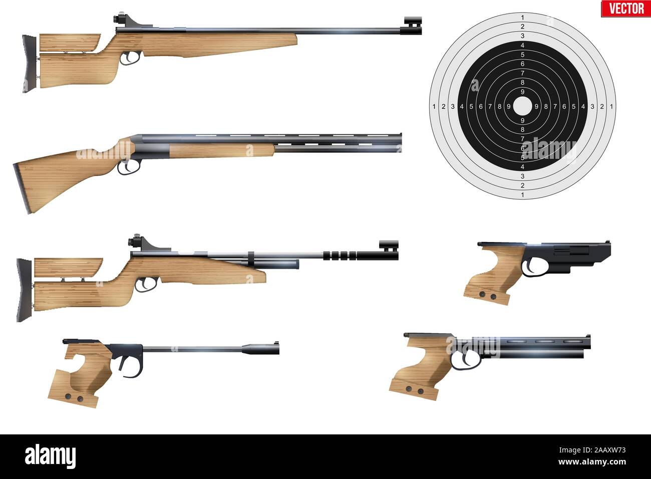 Set of Shooting Sport Equipment Stock Vector Image & Art Alamy