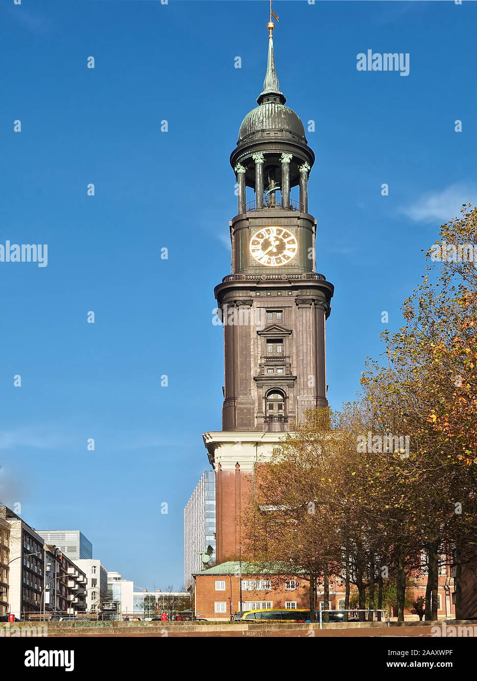 Main church of Hamburg in Germany named St Michaelis church or Michel ...