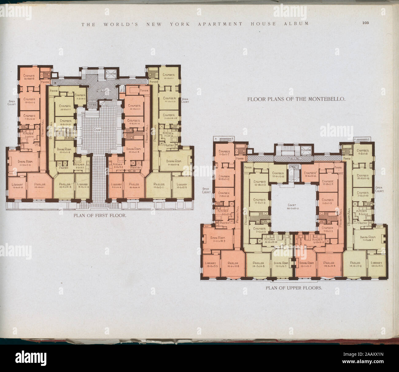 Floor plans of The Montebello Floor plans of The Montebello.; Floor plans of The Montebello. Stock Photo