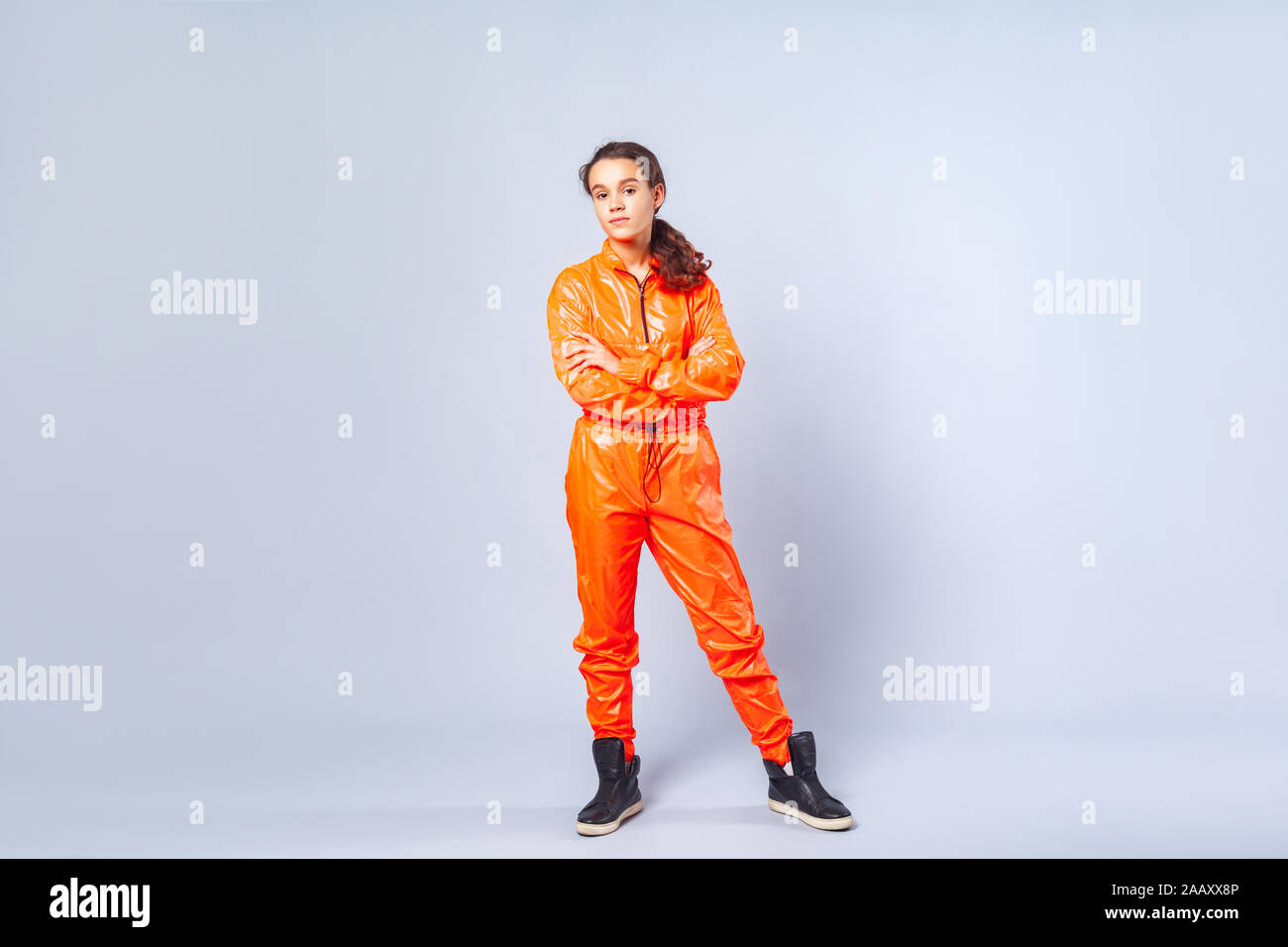 bright orange jumpsuit